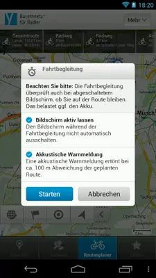 Cycle information for Bavaria android App screenshot 2